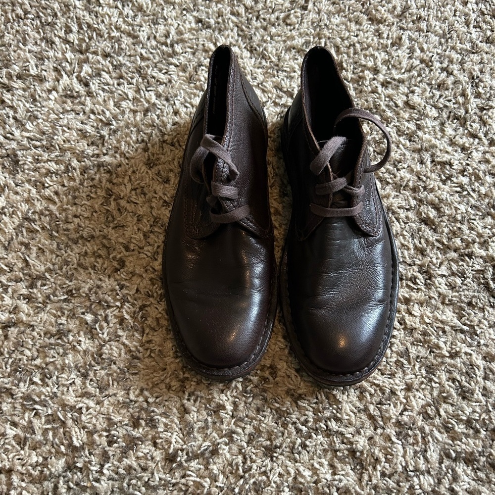 John Varvatos Dark Brown Leather Chukka Boots